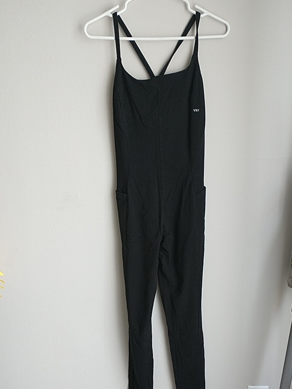 VSX Black Slim Jumpsuit with Cross Back Straps